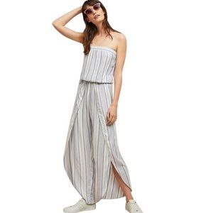 Samantha Dru Blue Emerson Strapless Jumpsuit